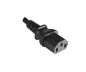 Preview: DINIC Netzkabel Schutzkontaktstecker gerade auf C13, schwarz